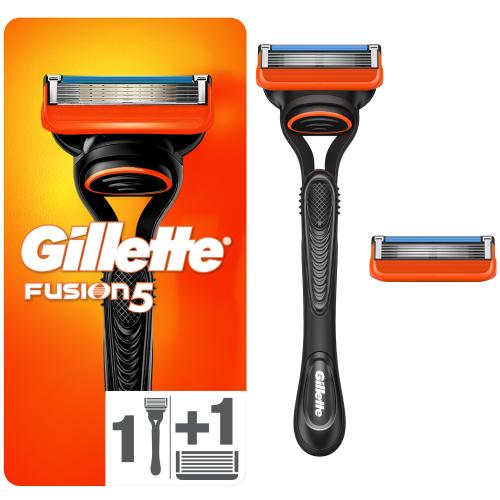 Gillette Fusion5 Male Premium BladeRazor System Ξυριστική Μηχανή 1 Τεμάχιο & Επιπλέον Ανταλλακτική Κεφαλή Ξυρίσματος 1 Τεμάχιο